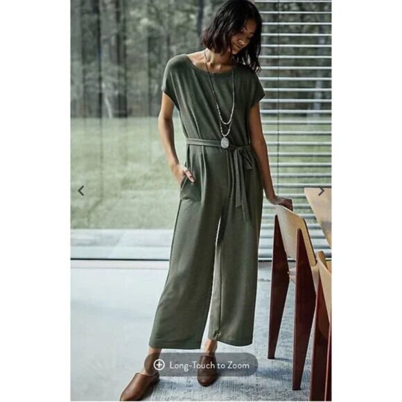 NWT J. Jill Knit Belted Jumpsuit Size Small - Picture 2 of 13